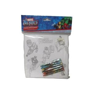 Marvel Heroes Matted Canvas to Complete Craft Kit Iron Man, Hulk, Spiderman